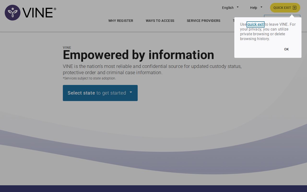 VINELink interface for a Kentucky named-person custody search